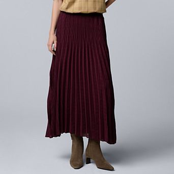 Women's Simply Vera Vera Wang Pleated Midi Skirt