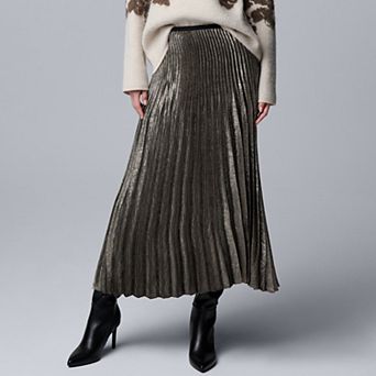 Women's Simply Vera Vera Wang Pleated Midi Skirt