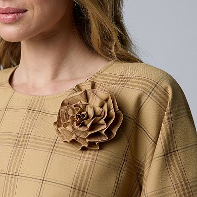 Women's Simply Vera Vera Wang Floral Applique Blouse