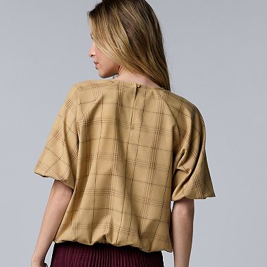 Women's Simply Vera Vera Wang Floral Applique Blouse