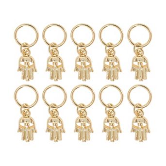 Wings Hair Ring Pendants Set of 10 for Beautiful Hair Styling