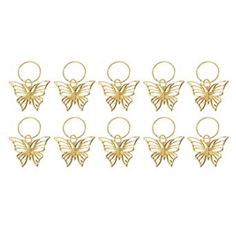 Wings Hair Ring Pendants Set of 10 for Beautiful Hair Styling