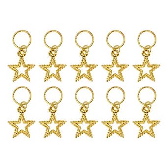 Wings Hair Ring Pendants Set of 10 for Beautiful Hair Styling
