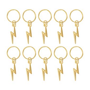 Wings Hair Ring Pendants Set of 10 for Beautiful Hair Styling