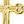 Round Edged Cross Gold