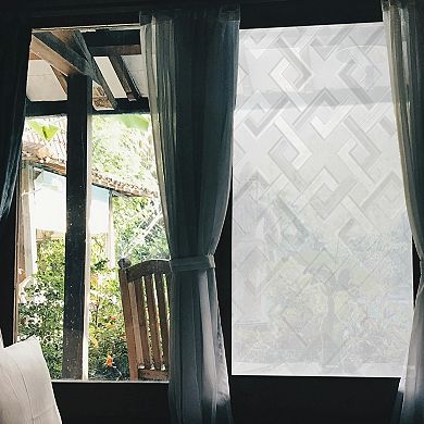Window Privacy Film Self-adhesive Glass for Home Office 39.37L x 17.72W 1PC