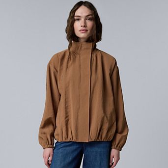 Petite Simply Vera Vera Wang Fluid Bomber Jacket