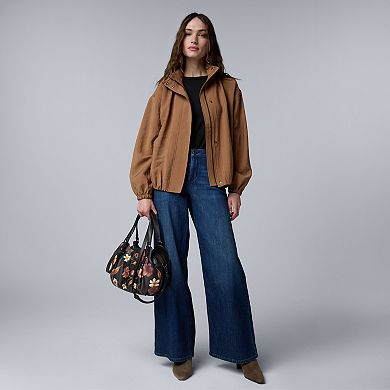 Petite Simply Vera Vera Wang Fluid Bomber Jacket