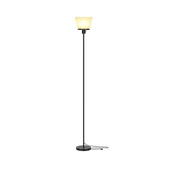 BLACK MODERN TORCHIERE UPRIGHT LAMP