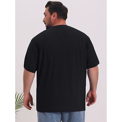Men's Big and Tall Mesh T-Shirt Breathable Crew Neck Short Sleeve Solid T-Shirts