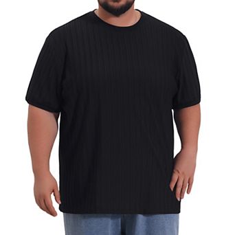 Men's Big and Tall Mesh T-Shirt Breathable Crew Neck Short Sleeve Solid T-Shirts