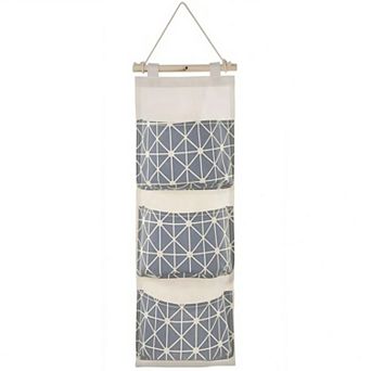 Wall Mounted Hanging Storage Bag Organizer with 3 Pockets