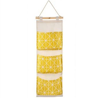 Wall Mounted Hanging Storage Bag Organizer with 3 Pockets