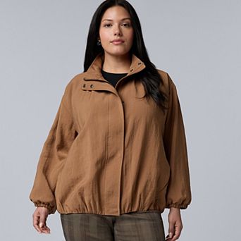 Plus Size Simply Vera Vera Wang Fluid Bomber Jacket