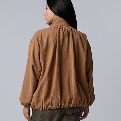 Plus Size Simply Vera Vera Wang Fluid Bomber Jacket