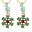 Gold Green Snowflake