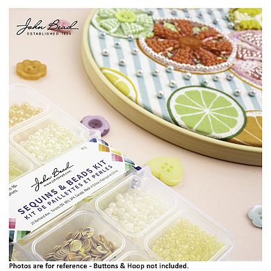 John Bead 10 Styles Sequins and Beads Kit 81 Grams