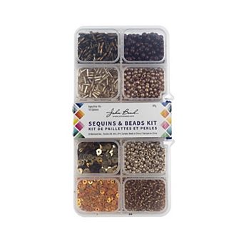 John Bead 10 Styles Sequins and Beads Kit 81 Grams