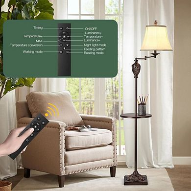 TRADITIONAL UPRIGHT LAMP WITH ADJUSTABLE SWING ARM