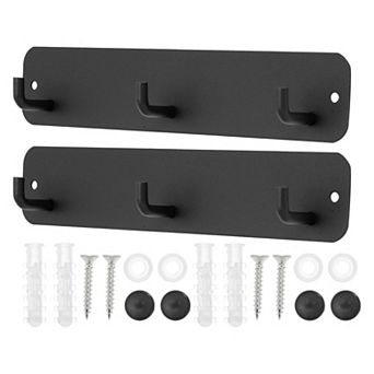 2 pc Coat Rack, Coat Hooks Wall Mount, Wall Hooks for Hanging, Hat Rack with 3 Coat Hooks