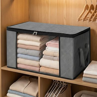 6-Pack Large Non-Woven Fabric Storage Bags for Clothes & Bedding