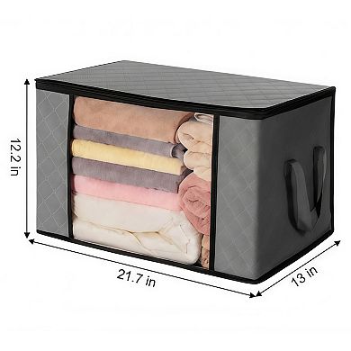6-Pack Large Non-Woven Fabric Storage Bags for Clothes & Bedding