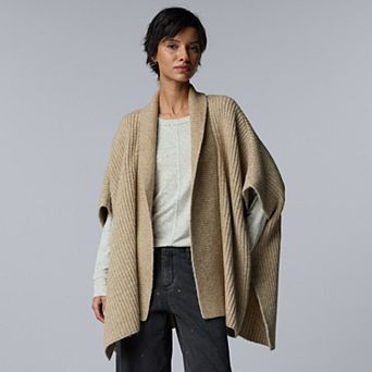 Women's Simply Vera Vera Wang Chunky Knit Cape Sweater