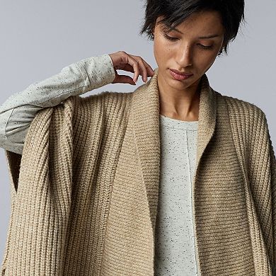 Women's Simply Vera Vera Wang Chunky Knit Cape Sweater