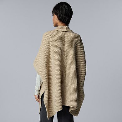 Women's Simply Vera Vera Wang Chunky Knit Cape Sweater