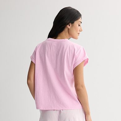 Women's Sonoma Goods For Life® Short Sleeve Pajama Top
