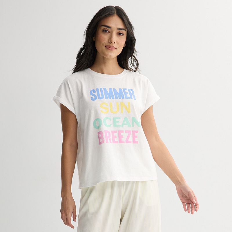 Women's Sonoma Goods For Life® Short Sleeve Pajama Top