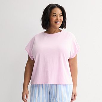 Plus Size Sonoma Goods For Life® Summer Jersey Pajama Short Sleeve Top