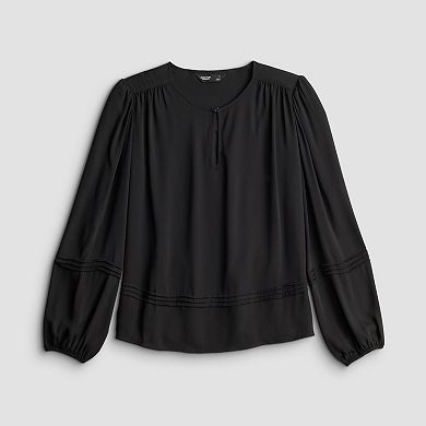Women's Simply Vera Vera Wang Pintuck Detail Blouse