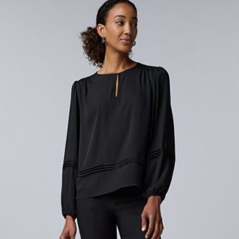 Women's Simply Vera Vera Wang Pintuck Detail Blouse