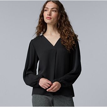 Women's Simply Vera Vera Wang Neck Blouse