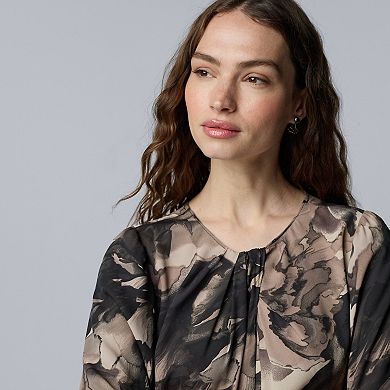 Women's Simply Vera Vera Wang Crewneck Blouse