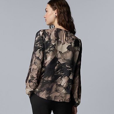 Women's Simply Vera Vera Wang Crewneck Blouse