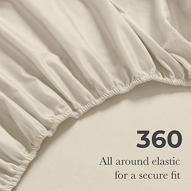 SUPERIOR 4-Piece Solid Egyptian Cotton 650 Thread Count Deep Pocket Sheet Set