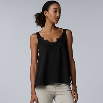 Women's Simply Vera Vera Wang Lace Trim Tank Top