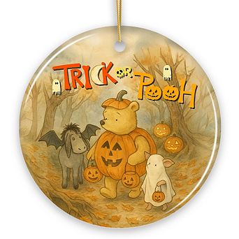 Trick or Treat Winnie-the-Pooh Ornament, 1926 A.A. Milne Vintage Style Keepsake (Version 2)