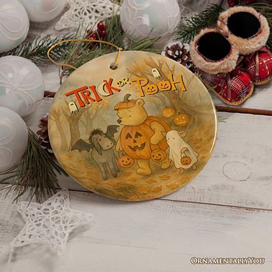 Trick or Treat Winnie-the-Pooh Ornament, 1926 A.A. Milne Vintage Style Keepsake (Version 2)