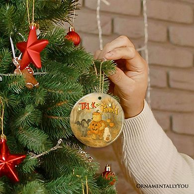 Trick or Treat Winnie-the-Pooh Ornament, 1926 A.A. Milne Vintage Style Keepsake (Version 2)