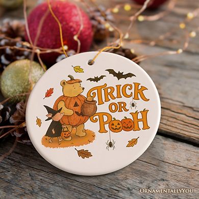 Trick or Treat Winnie-the-Pooh Ornament, 1926 A.A. Milne Vintage Style Keepsake (Version 1)