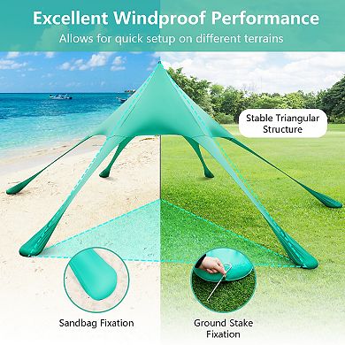 20 x 20 Ft Beach Canopy Tent With Sun Protection