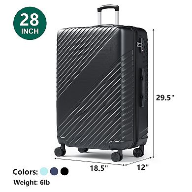 PATIOEASY 28 Inch Suitcase with Handle Expandable Large Checked Travel Suitcase for Business