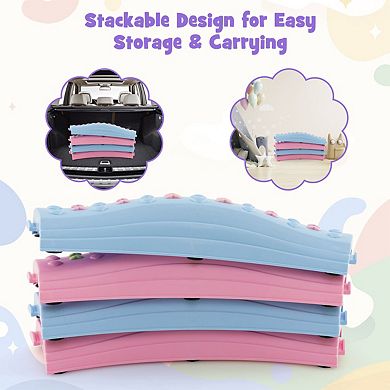 Kids Balance Beam Set 20 Piece Wavy Stepping Stones for Indoor Play