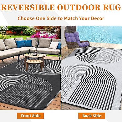 Plastic Woven Outdoor Carpet Modern Semicircle