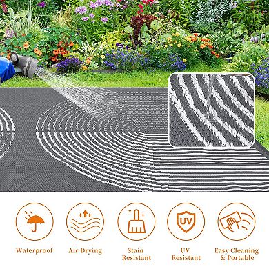 Plastic Woven Outdoor Carpet Modern Semicircle