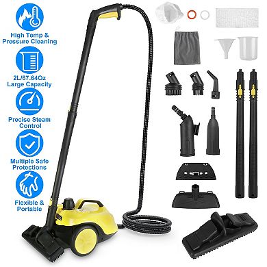 1800W Steam Cleaner with Wheels High-Pressure Steamer, 2L Tank