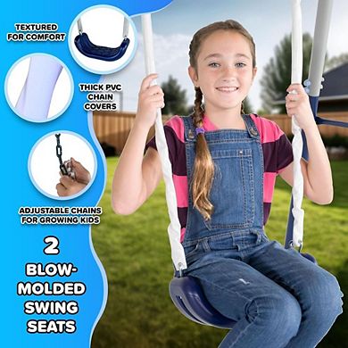 Bronze Heavy-Duty Metal Swing Set